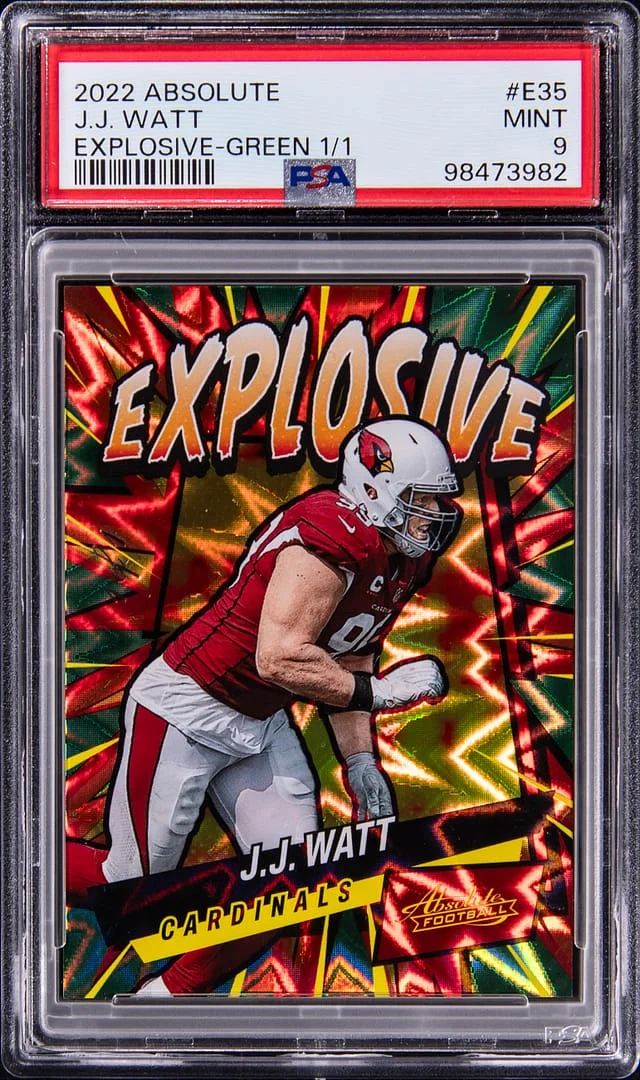 2022 Panini Absolute J.J. Watt Explosive Green #E35 card image