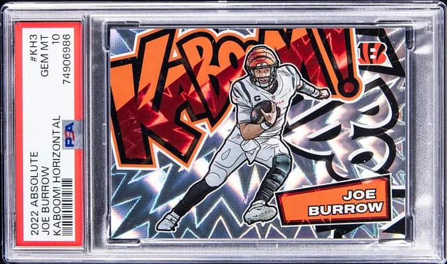 2022 Panini Absolute Joe Burrow Kaboom! Horizontal #KH3 card image