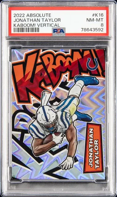 2022 Panini Absolute Jonathan Taylor Kaboom! Vertical #K16 card image