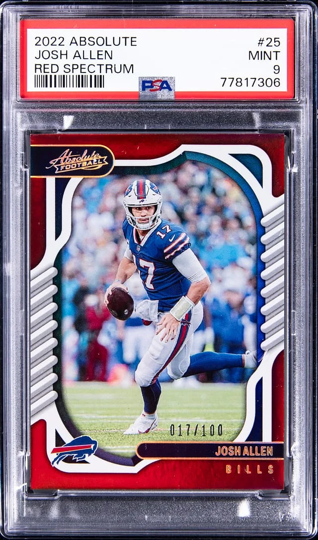 2022 Panini Absolute Josh Allen Red Spectrum #25 card image