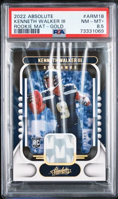 2022 Panini Absolute Kenneth Walker III Materials Gold #ARM18 card image