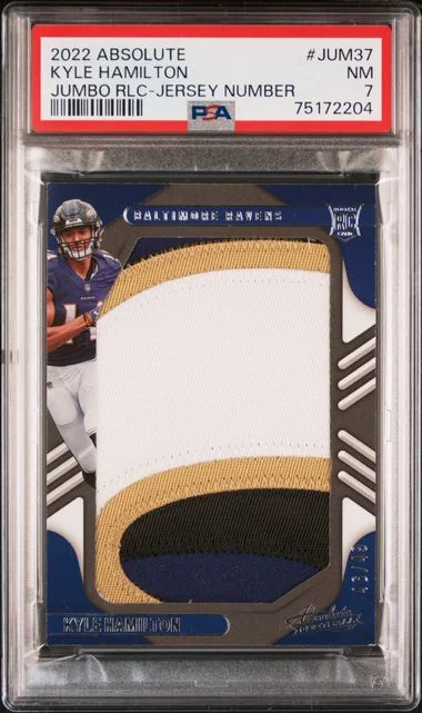 2022 Panini Absolute Kyle Hamilton Jumbo Relics Jersey Number #JUM-37 card image
