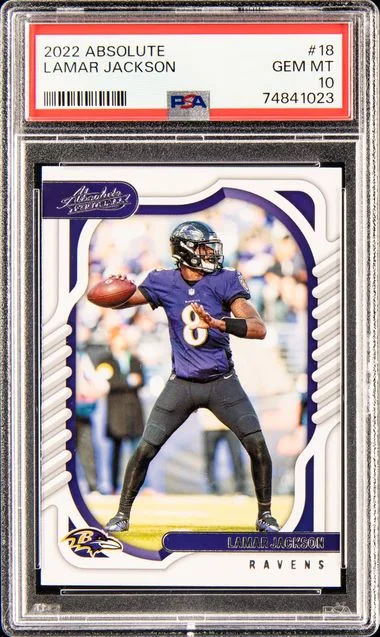 2022 Panini Absolute Lamar Jackson #18 card image