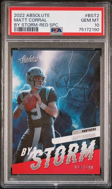 2022 Panini Absolute Matt Corral By Storm Red Spectrum #Bst2 card image