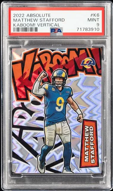 2022 Panini Absolute Matthew Stafford Kaboom! Vertical #K6 card image