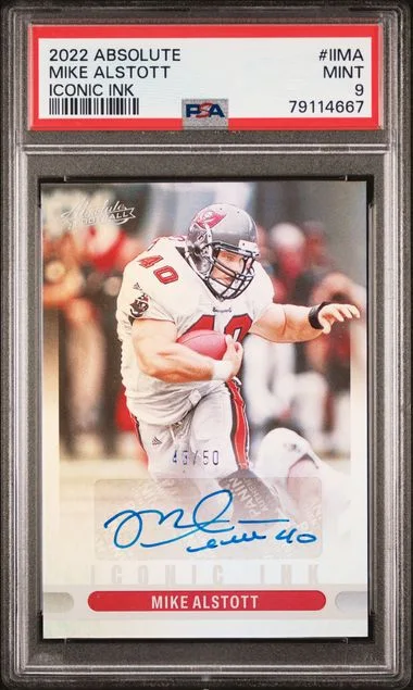 2022 Panini Absolute Mike Alstott Iconic Ink #II-MA card image