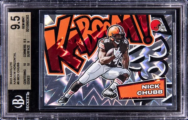 2022 Panini Absolute Nick Chubb Kaboom Horizontial #RKH5 card image