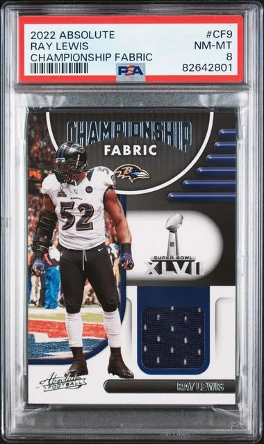 2022 Panini Absolute Ray Lewis Championship Fabric #Cf9 card image
