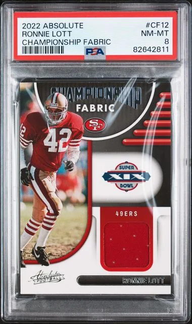 2022 Panini Absolute Ronnie Lott Championship Fabric #Cf12 card image