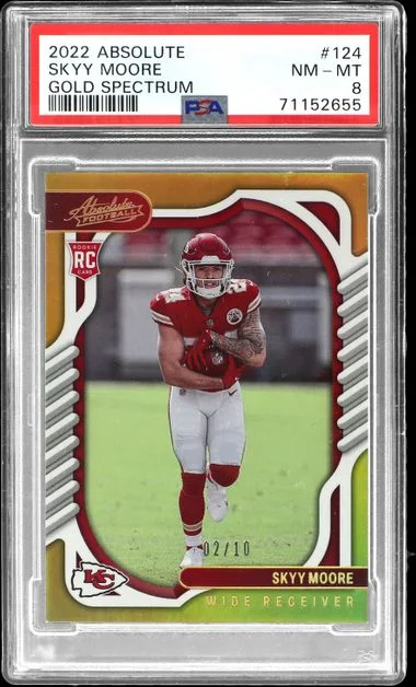2022 Panini Absolute Skyy Moore Gold Spectrum #124 card image