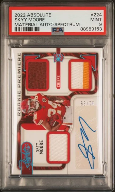 2022 Panini Absolute Skyy Moore Material Autograph-Spectrum #224 card image