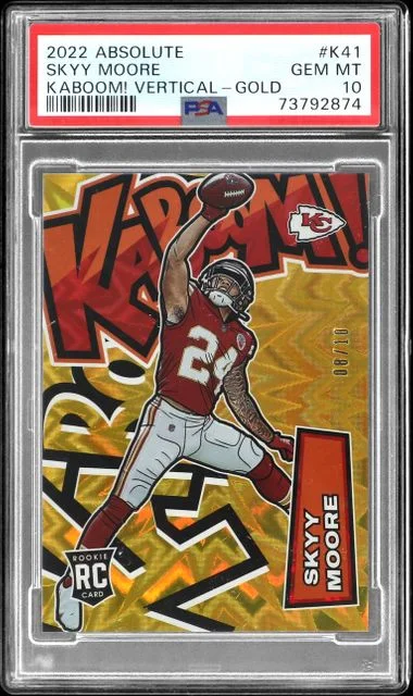 2022 Panini Absolute Skyy Moore Kaboom! Vertical Gold #K41 card image