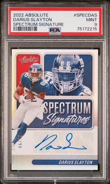 2022 Panini Absolute Spectrum Signatures Specdas Darius Slayton #no-number card image