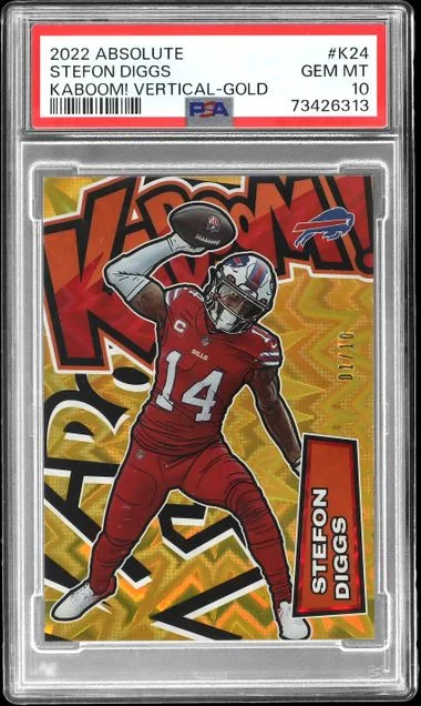 2022 Panini Absolute Stefon Diggs Kaboom! Vertical Gold #K24 card image