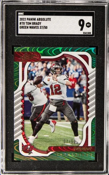 2022 Panini Absolute Tom Brady Green Waves #78 card image