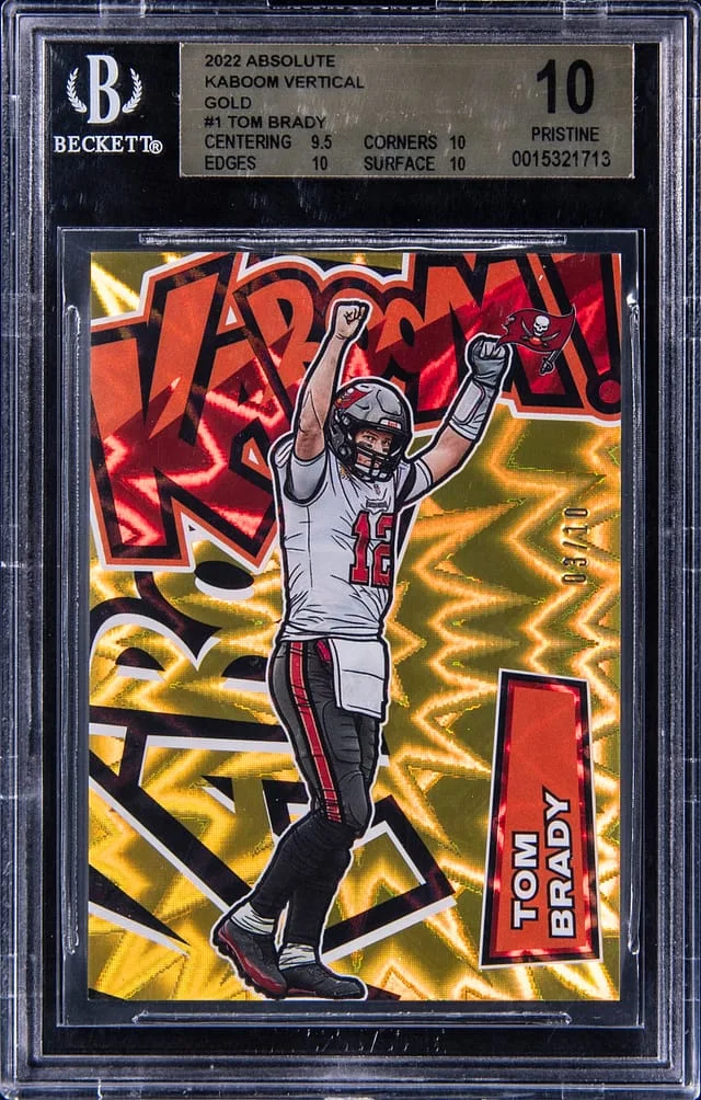 2022 Panini Absolute Tom Brady Kaboom! Vertical Gold #K1 card image