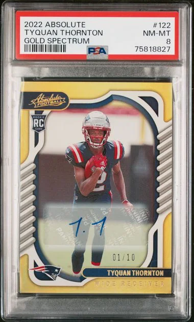 2022 Panini Absolute Tyquan Thornton Gold Spectrum #122 card image