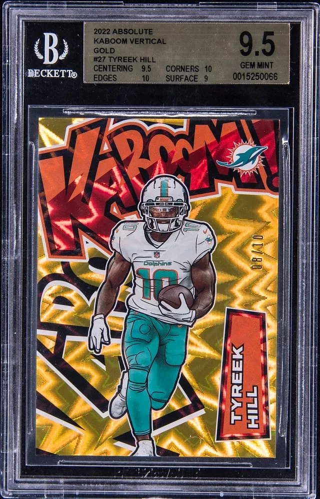 2022 Panini Absolute Tyreek Hill Kaboom! Vertical Gold #27 card image