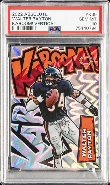 2022 Panini Absolute Walter Payton Kaboom! Vertical #K35 card image