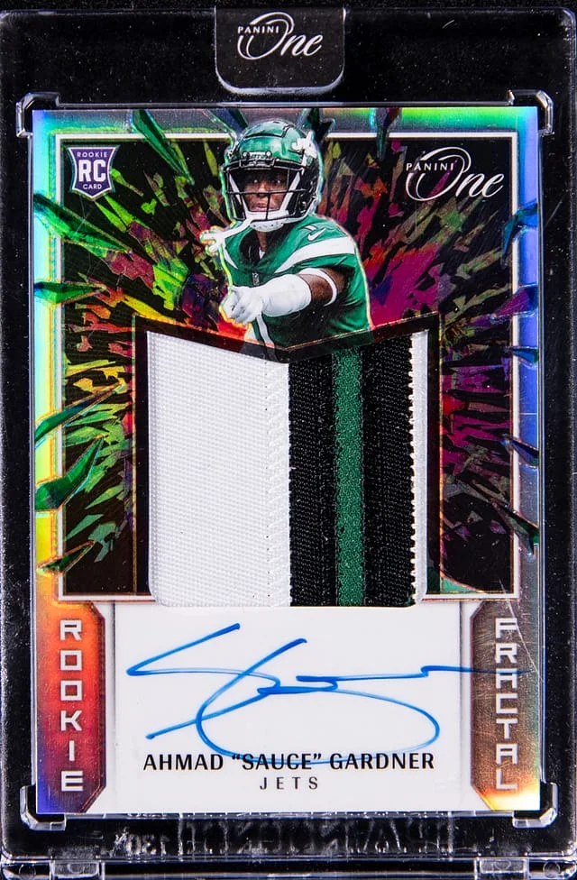 2022 Panini Ahmad Sauce Gardner One Fractal #378 card image