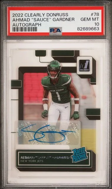 2022 Panini Ahmad Sauce Gardner Clearly Donruss Autograph #78 card image