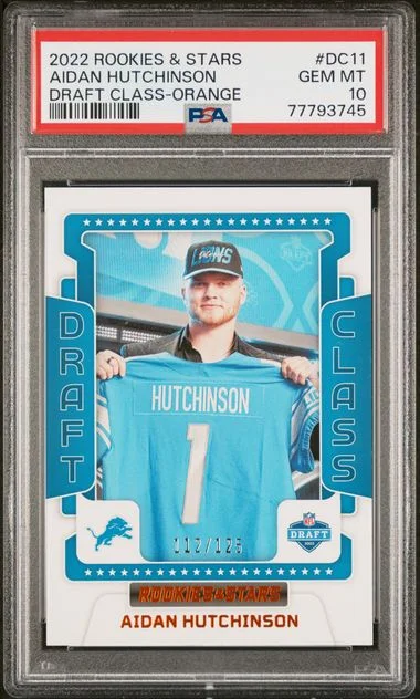 2022 Panini Aidan Hutchinson Rookies & Stars Draft Class Orange #Dc11 card image