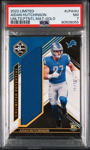 2022 Panini Aidan Hutchinson Limited Unlimited Potential Gold #LPAHU card image