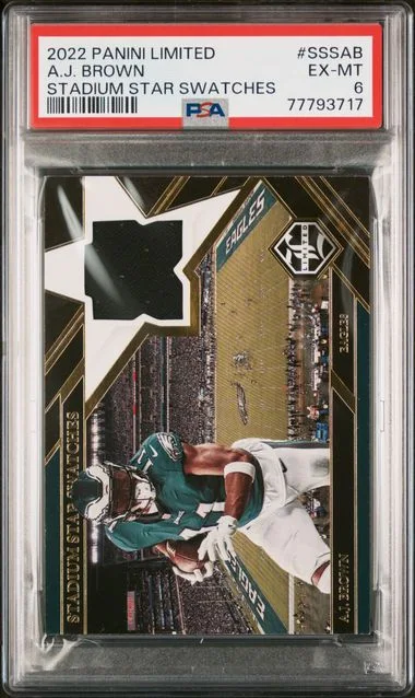 2022 Panini A.J. Brown Limited Stadium Star Swatches #SSSAB card image