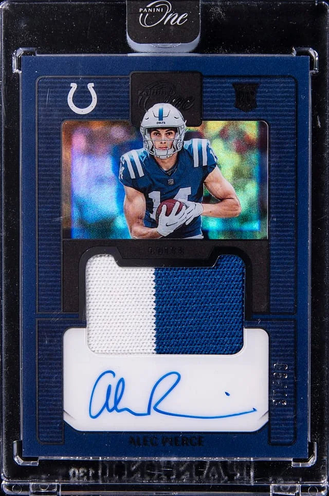 2022 Panini Alec Pierce One Premium Patch Autograph #135 card image