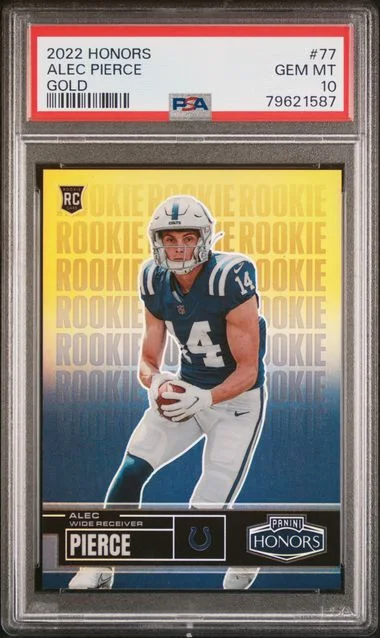 2022 Panini Alec Pierce Honors Gold #77 card image