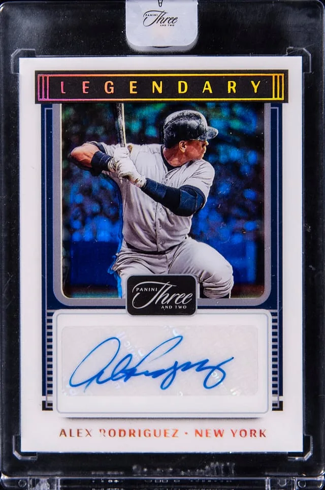 2022 Panini Alex Rodriguez Three and Two Legendary Signatures Holo Gold #LS-AR card image