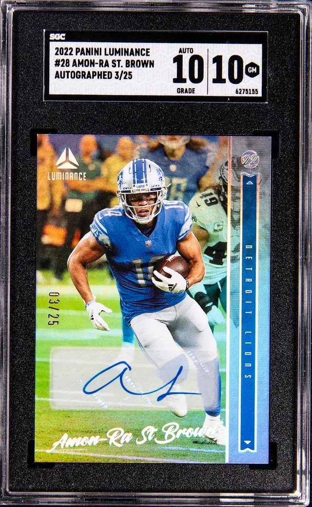 2022 Panini Amon-Ra St. Brown Luminence Autograph #28 card image