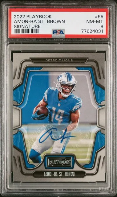 2022 Panini Amon-Ra St. Brown Playbook Signature #55 card image