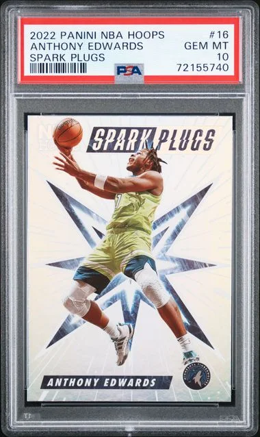 2022 Panini Anthony Edwards NBA Hoops Spark Plugs #16 card image