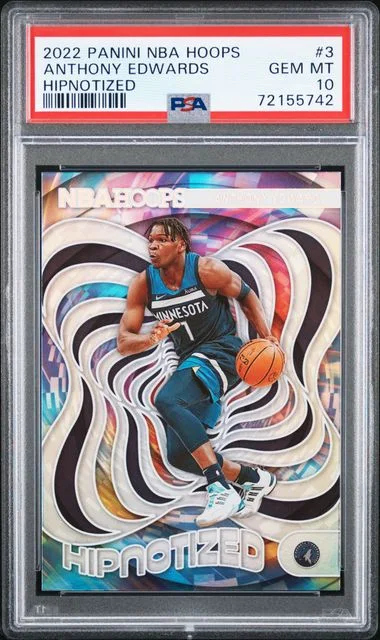 2022 Panini Anthony Edwards NBA Hoops Hipnotized #3 card image