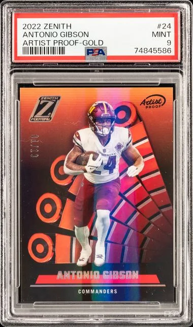 2022 Panini Antonio Gibson Zenith Artist Proof-Gold #24 card image