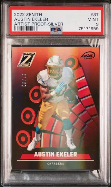 2022 Panini Austin Ekeler Zenith Artist Proof-Silver #87 card image