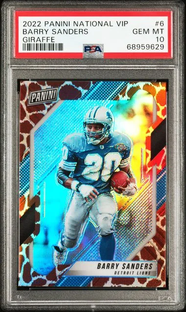 2022 Panini Barry Sanders National VIP Giraffe #6 card image