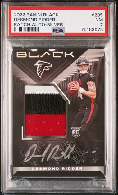 2022 Panini Black Desmond Ridder Patch Autograph-Silver #205 card image