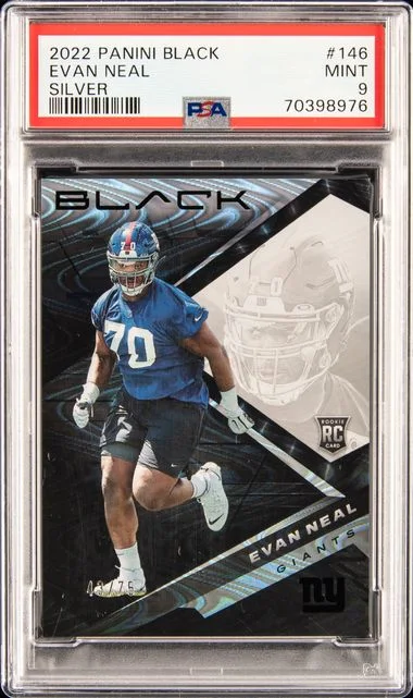 2022 Panini Black Evan Neal Silver #146 card image