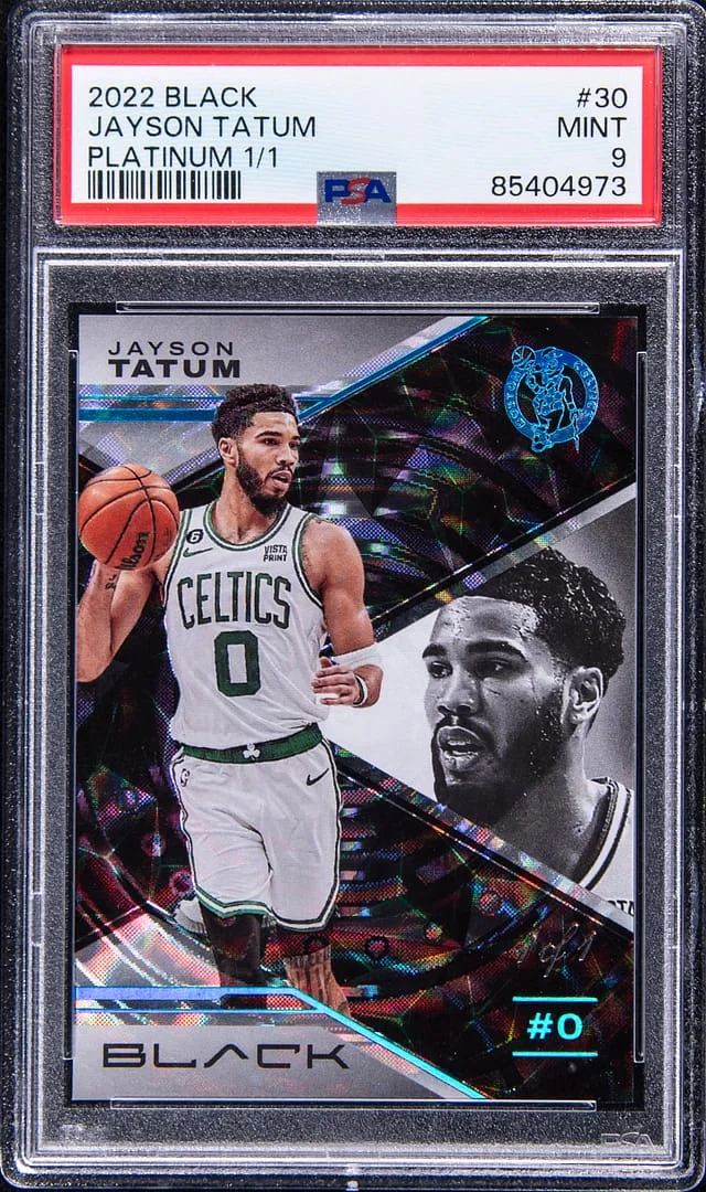 2022 Panini Black Jayson Tatum Platinum #30 card image