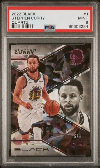 2022 Panini Black Stephen Curry Quartz #1 card image