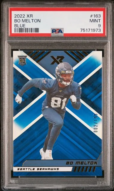 2022 Panini Bo Melton Xr Blue #163 card image