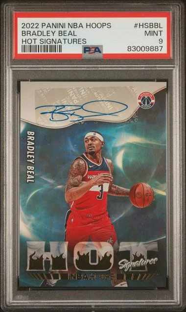 2022 Panini Bradley Beal NBA Hoops Hot Signatures #HSBBL card image