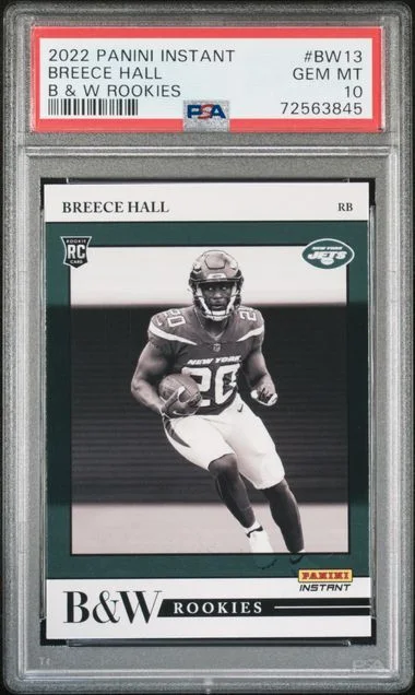 2022 Panini Breece Hall Instant Black & White Rookies #BW13 card image