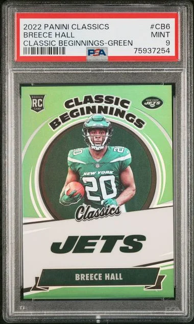 2022 Panini Breece Hall Classics Classic Beginnings Green #CB-6 card image