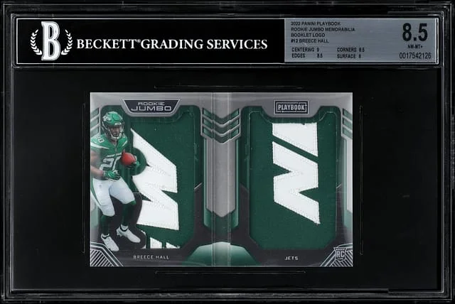 2022 Panini Breece Hall Playbook Jumbo Memorabilia Booklet Logo #RJM-12 card image