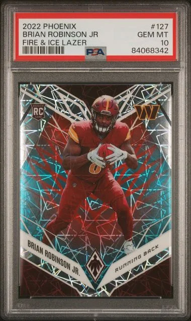 2022 Panini Brian Robinson Jr Phoenix Fire & Ice Lazer #127 card image