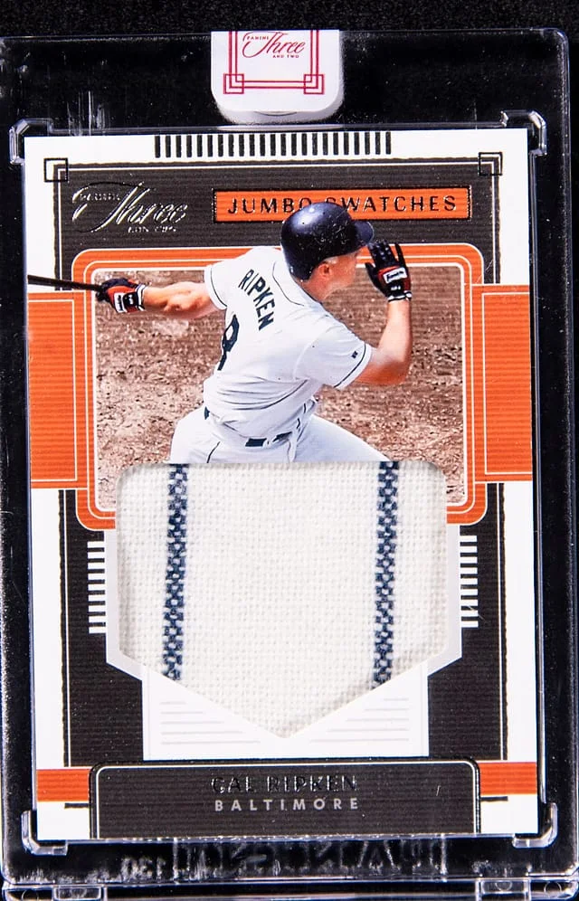 2022 Panini Cal Ripken Jr. Three and Two Jumbo Swatches #JS-CR card image