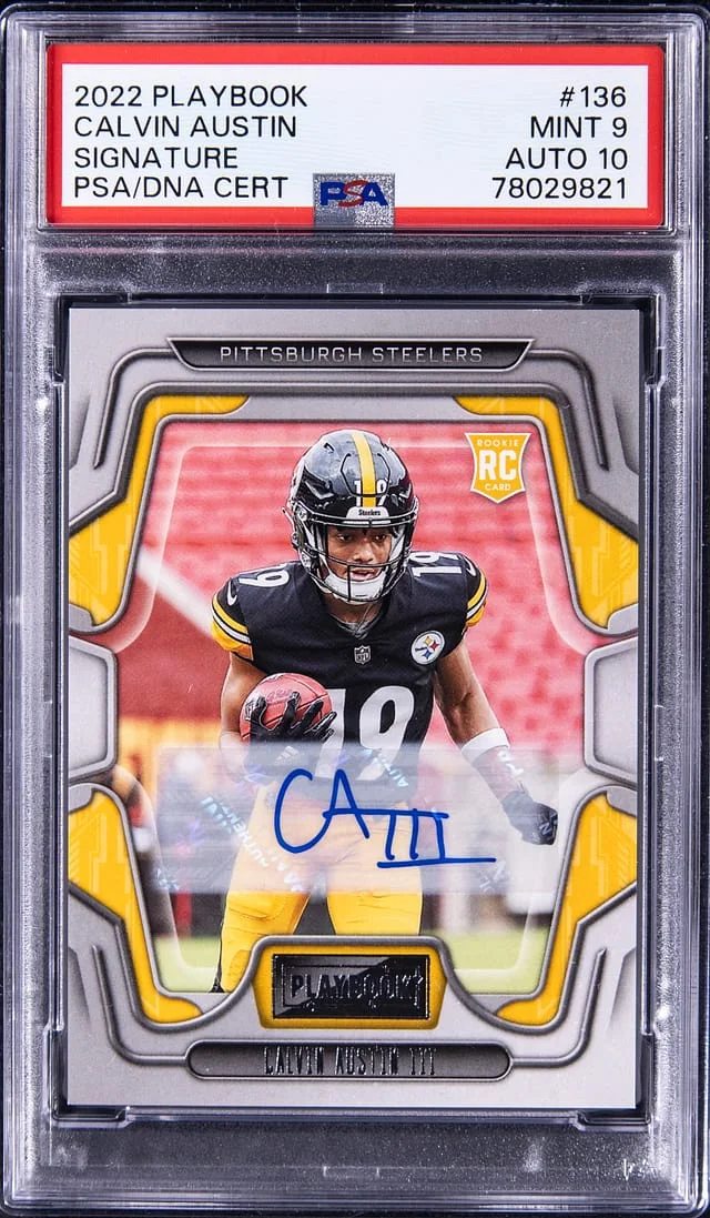 2022 Panini Calvin Austin Playbook Signature #136 card image